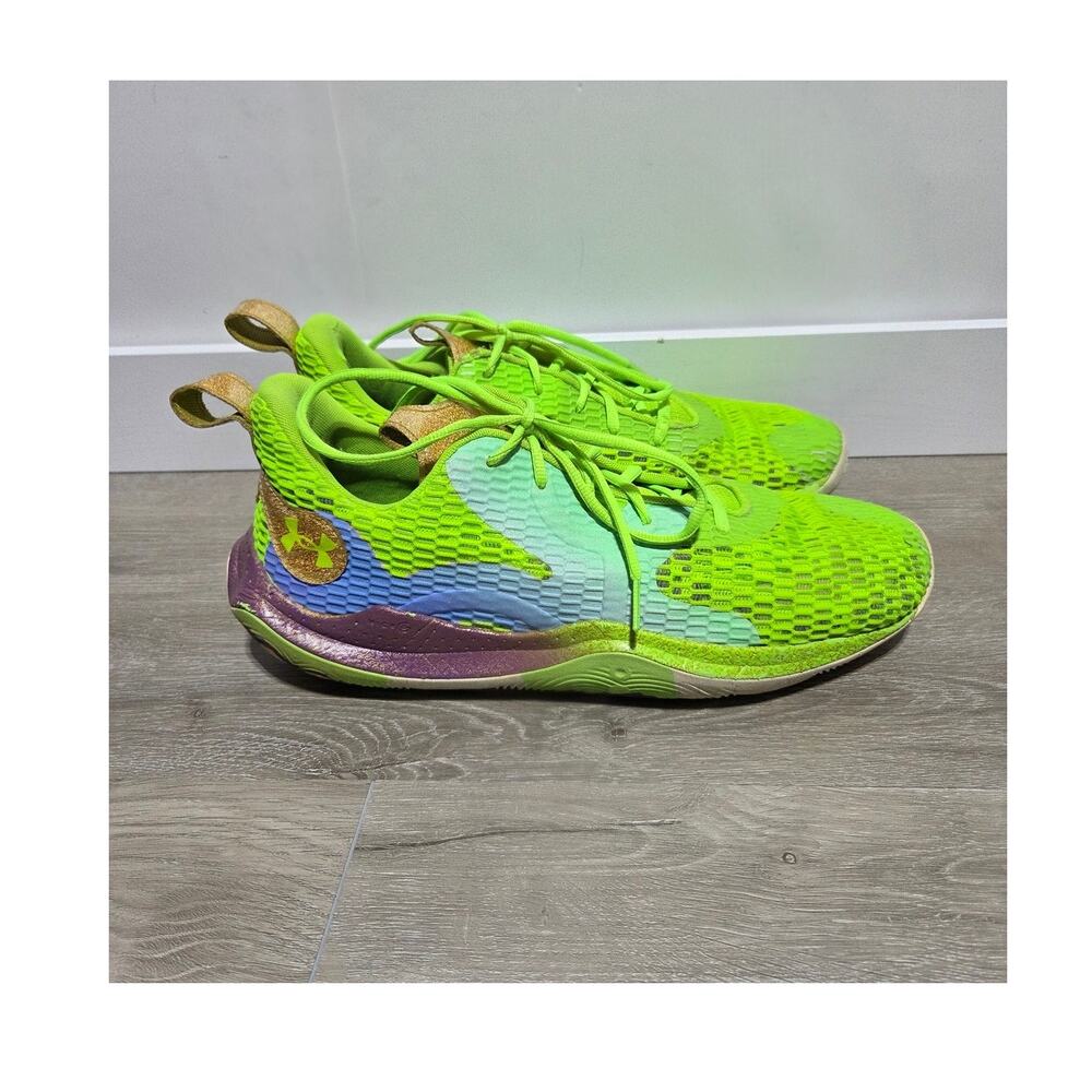 Under Armour Anatomix Spawn 2 Unisex Green & Blue Basketball Shoes M12 W14